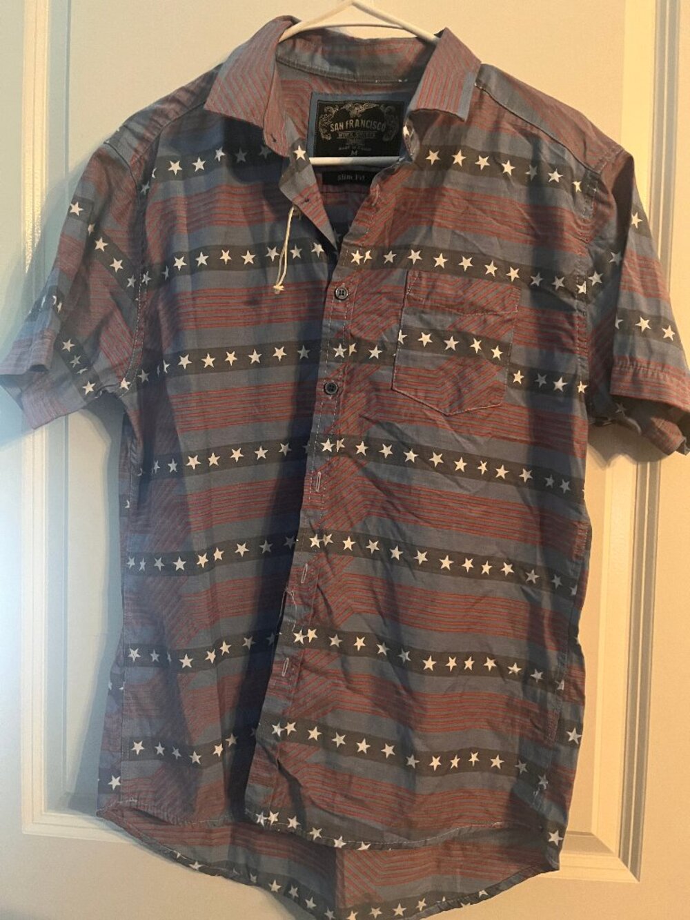 San Francisco Shirt Red/White/Blue Stars M